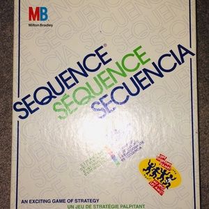 All ages, Sequence a board game of strategy, 2-12 players,